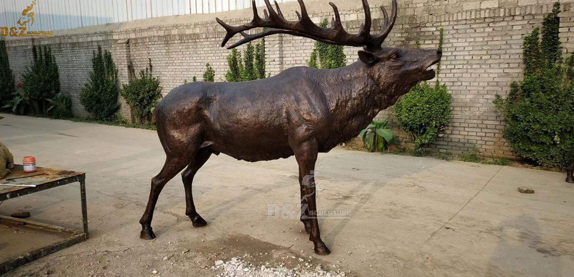 large elk statue