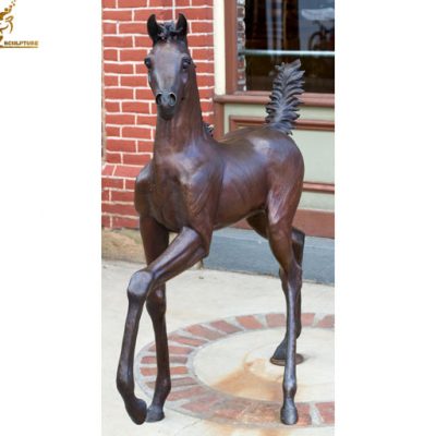 arabian horse bronze sculpture