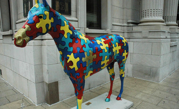 Autism awareness horse