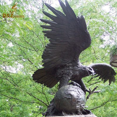 Custom made large bronze eagle sculpture for saleDZE-003