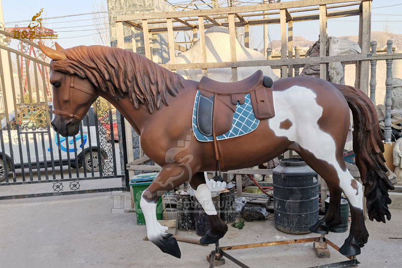 Famous life size Autism awareness horse statue made with fiberglass material