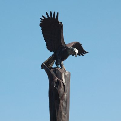 USA bald eagles statues