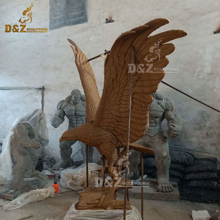 bald eagle bronze statue 