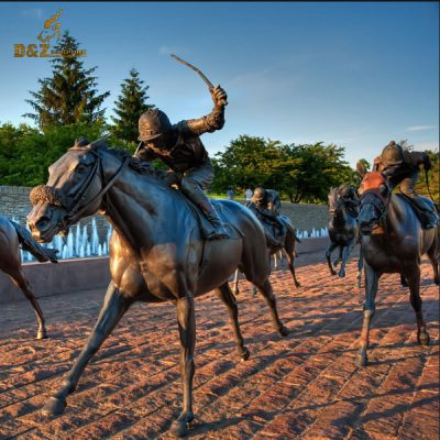 brass horse sculptures