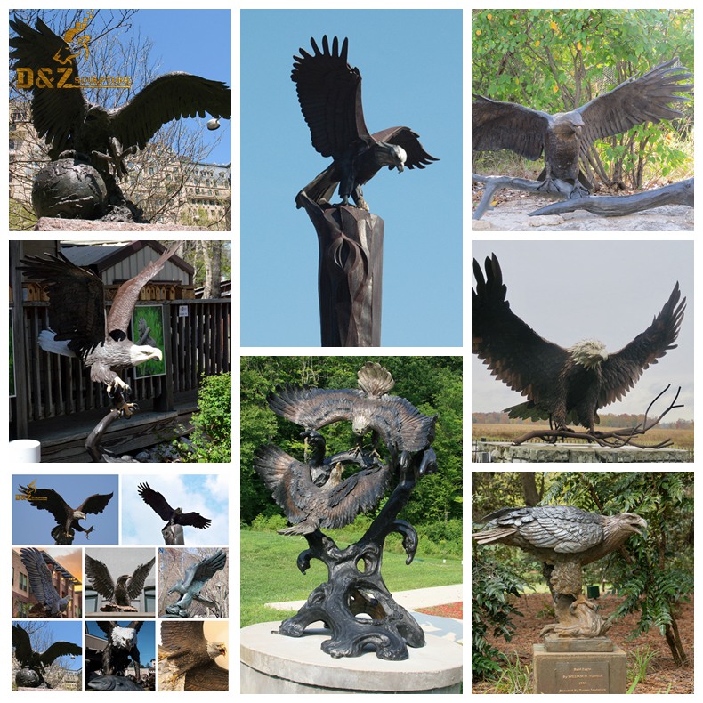 more different kinds of casting wild eagle statue