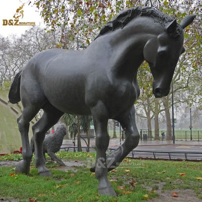 bronze standing horse drawing