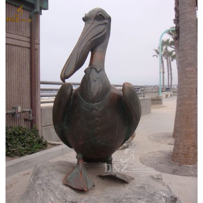 Large size good quality metal pelican christian art statue