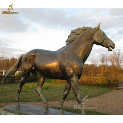 Beautiful cast brass artwork outdoor decor life size horse for sale