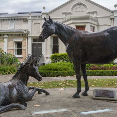 Life size casting bronze horse yard statue