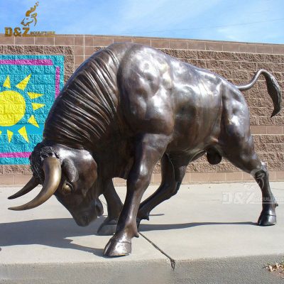 Garden decor wholesale bronze bull statue life size