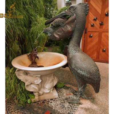 Garden life size brass pelican statues wholesale