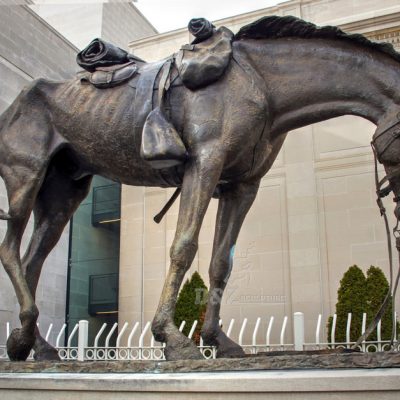 Outdoor life size bronze bucephalus statue