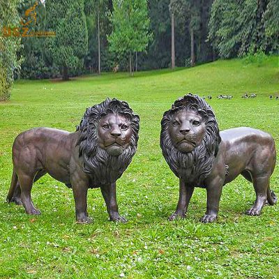 High workmanship bronze large outdoor lion statues