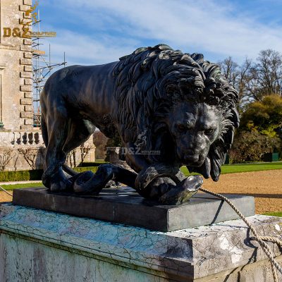 Real size bronze street decor lion sculpture cheap