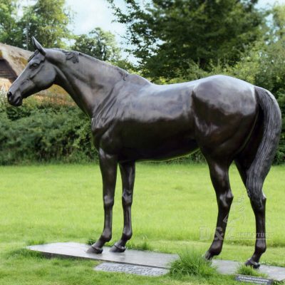 Bronze real size garden war horse sculpture