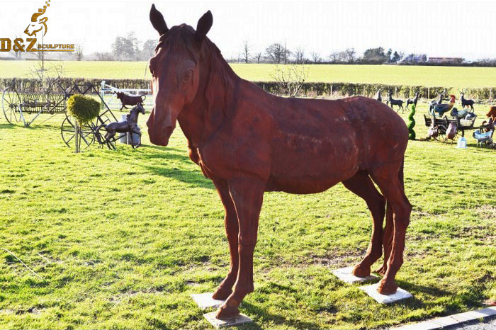 garden decor life size iron horse sculpture