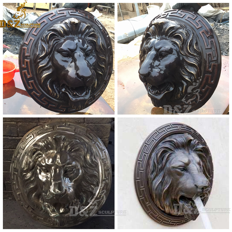 lion head water fountain for wall decor