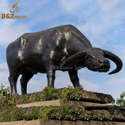 buffalo statue for garden metal hot sale decor