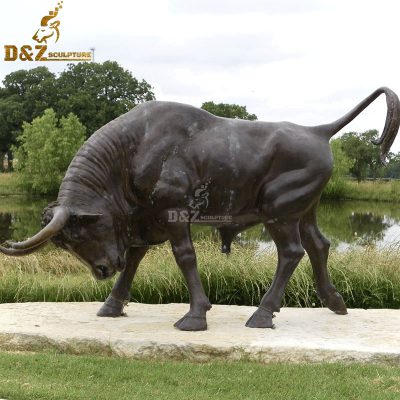 metal hot sale life size bull sculpture for sale