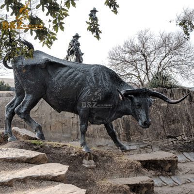 Large size bronze garden bull sculpture for sale