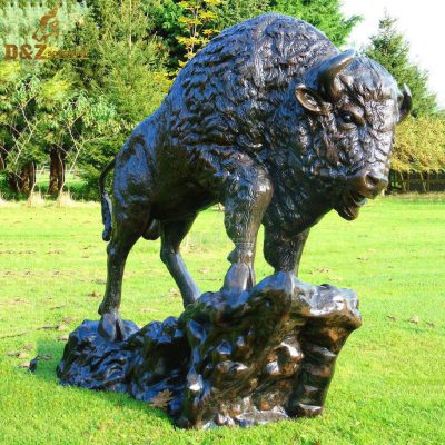 Metal hot product cast brass bison figurine