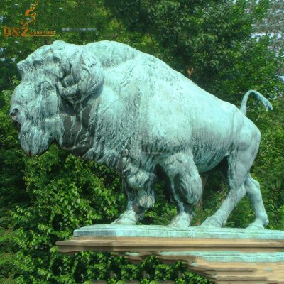 High quality custom made bronze bison statue