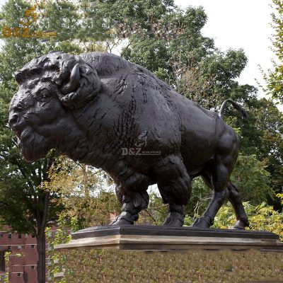 bronze bison for outdoor garden ormanents sculpture for sale