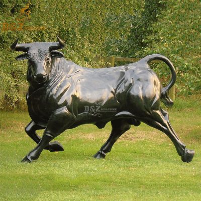 Hot sale design garden ornaments brass bull statue