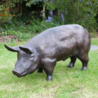 Garden decoration bronze animal statue bronze pig sculpture