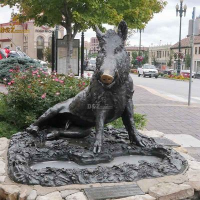 life size bronze boar statue for outdoor decoration