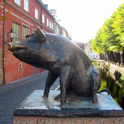 Bronze Life Size Street Art Sculpture Bronze Pig Statue