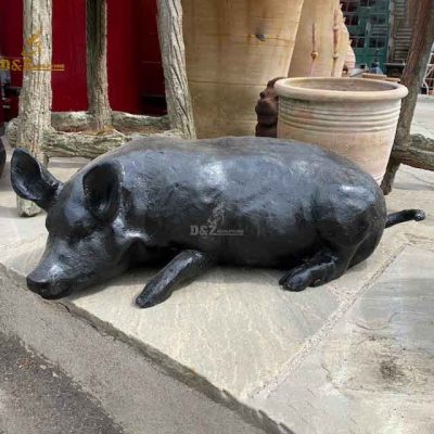 Lying pig statue indoor custom made best quality sculpture