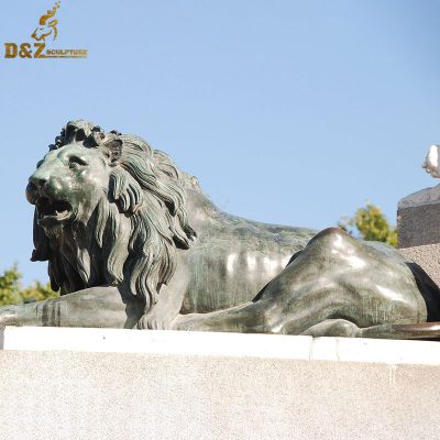 Garden indoor outdoor bronze lion statues for hot sale