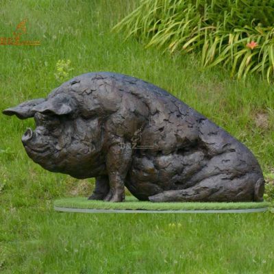 Very hot sale fat pig brass statue novel design