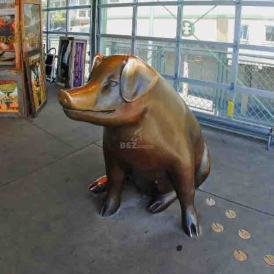 China manufacturer artist custom metal design pig statue for sale