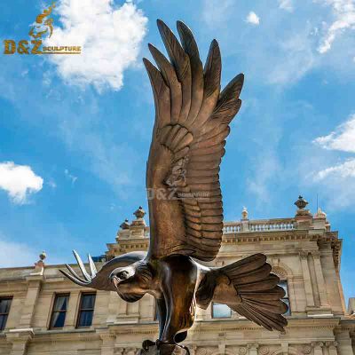 Custom Brass Animal Sculpture Life Size Casting Bronze Eagle Statue Sculpture