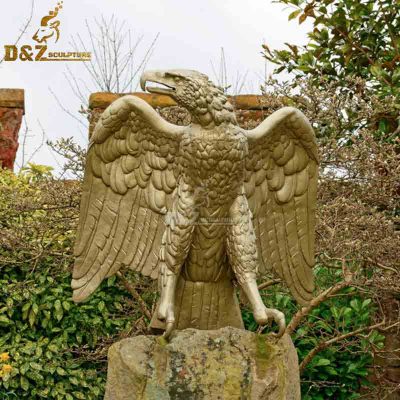 Large Metal Casting Sculpture Bronze Eagle Statues Sculpture For Outdoor Garden Decoration