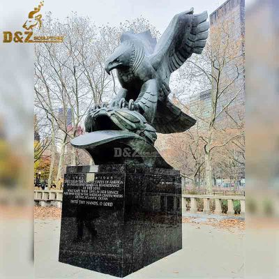 New product large size garden outdoor metal bronze eagle hawk head sculpture