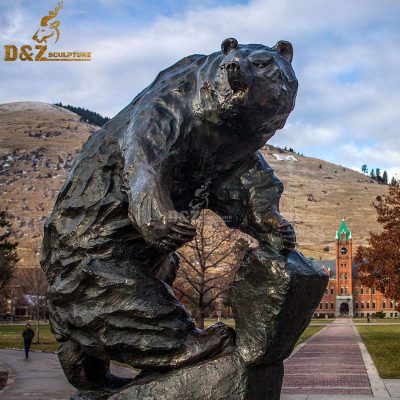 Outdoor Decoration Life Size Wild Animal Brass Sculpture Bear Sculpture Bronze Statue