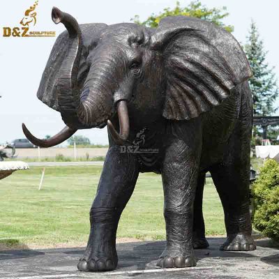 Outdoor garden decoration large metal animal sculpture copper bronze elephant statues