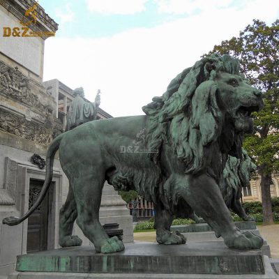 Decorative Outdoor Bronze Lion Sculpture animal state for garden