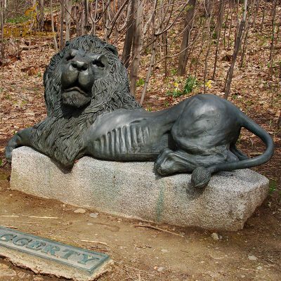 Hot sale outdoor copper lion sculpture large brass bronze lion statues