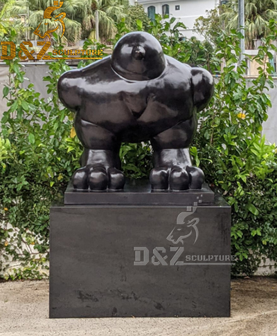 Hot design metal casting life size Botero fat bird sculpture for garden decor