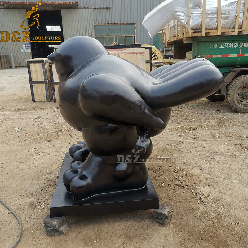 chinese factory custom metal casting bird sculpture replica