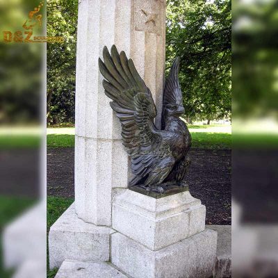 Gate design home modern art decoration metal eagle sculpture DZE-D473