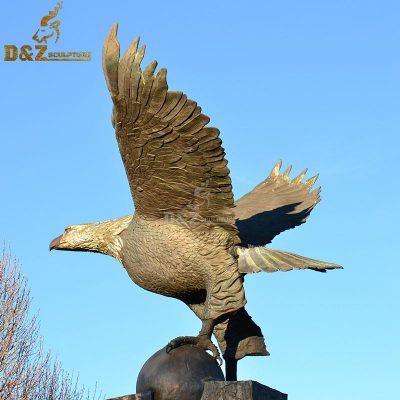 gold bronze eagle sculpture for sale