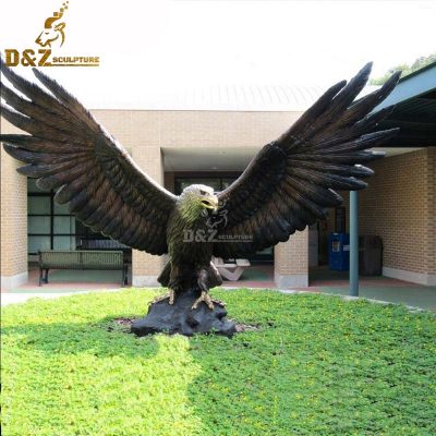 Height 220cm best price animal ornaments bronze large eagle statues DZE-D467