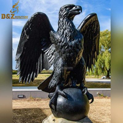 Large black animal ornaments garden outdoor bald eagle statue DZE-D477