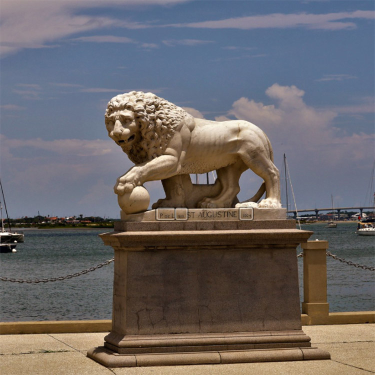 marble lion statue St. Augustine