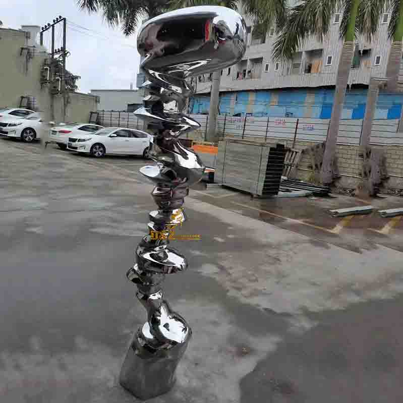 stainless steel abstract sculpture